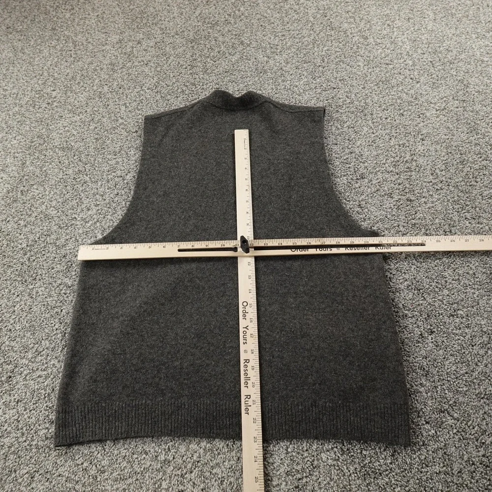 VTG Puritan Sweater Vest Mens XL Gray Wool‎ Cardigan Button Front Knit Grandpa